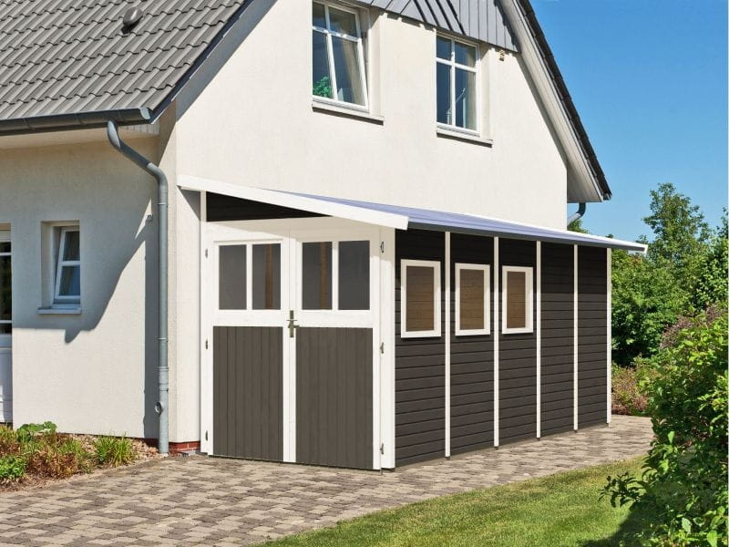 Karibu Gartenhaus Wandlitz 5 terragrau 19 mm