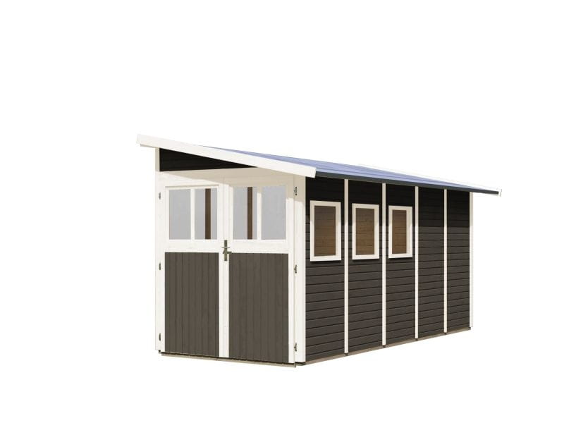 Karibu Gartenhaus Wandlitz 5 terragrau 19 mm