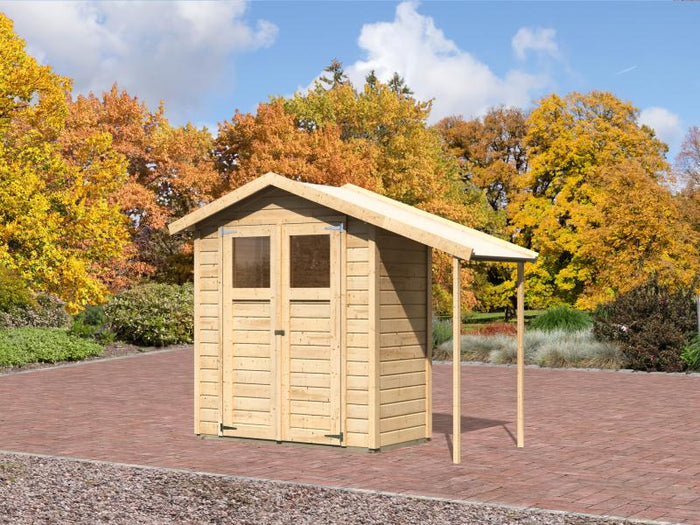 Karibu Gerätehaus Dana natur 14 mm