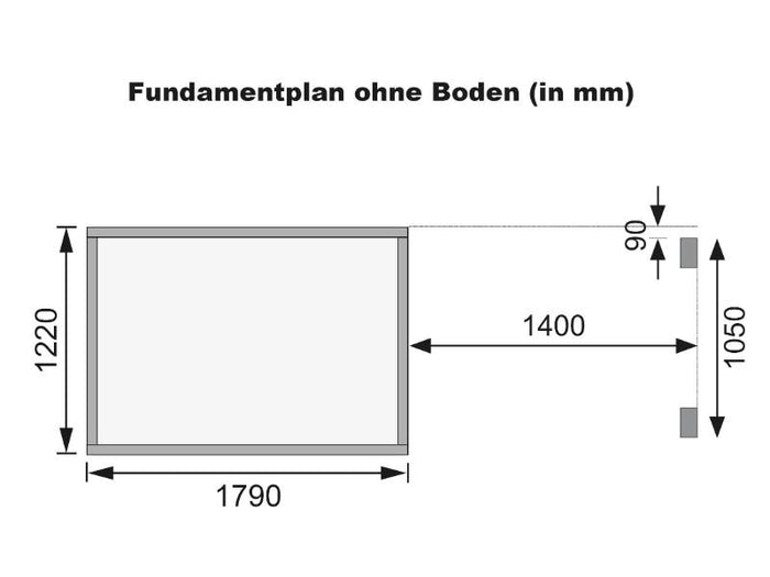 Karibu Gerätehaus Merseburg 2 SET mit Anbaudach, vorvergraut
