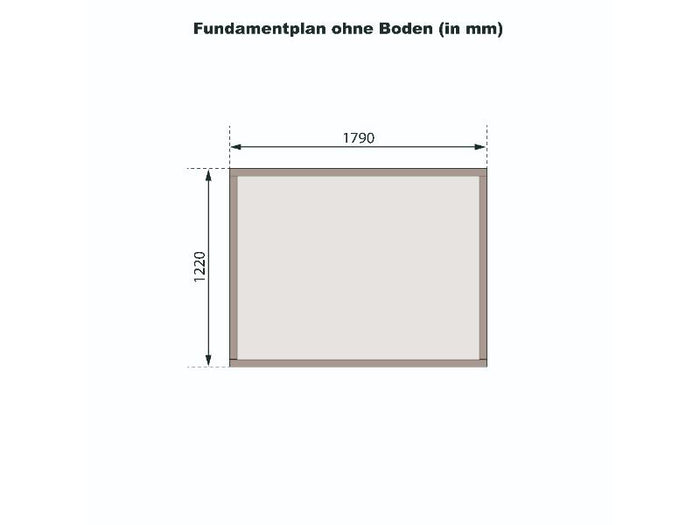Karibu Gerätehaus Merseburg 2, vorvergraut, 14 mm