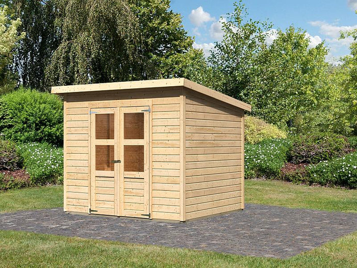 Karibu Gerätehaus Merseburg 5 natur 14 mm