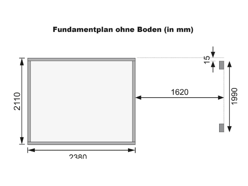 Karibu Gerätehaus Merseburg 5 SET mit Anbaudach