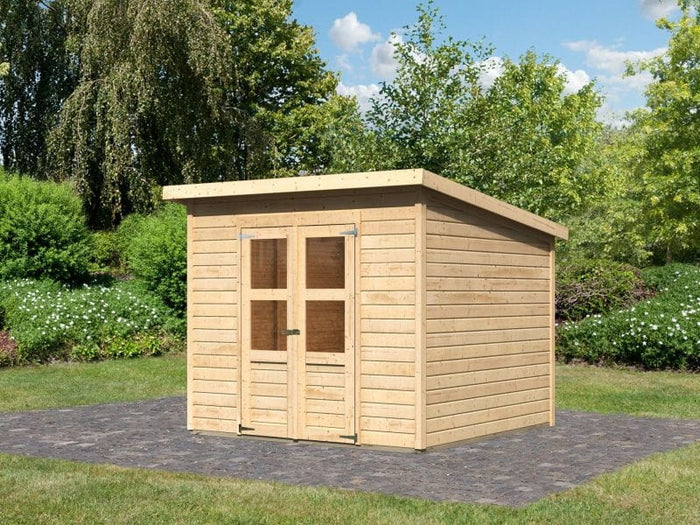 Karibu Gerätehaus Merseburg 6 natur 14 mm