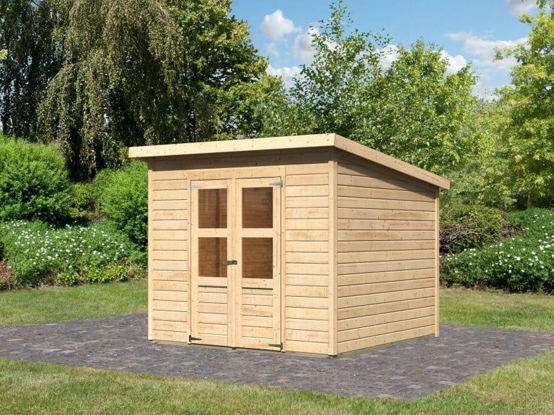 Karibu Gerätehaus Merseburg 6 natur 14 mm