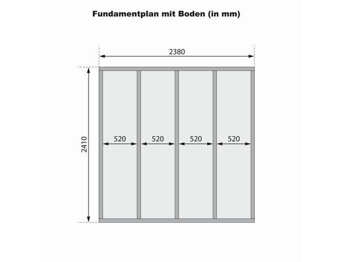 Karibu Gerätehaus Merseburg 6 SET mit Anbaudach