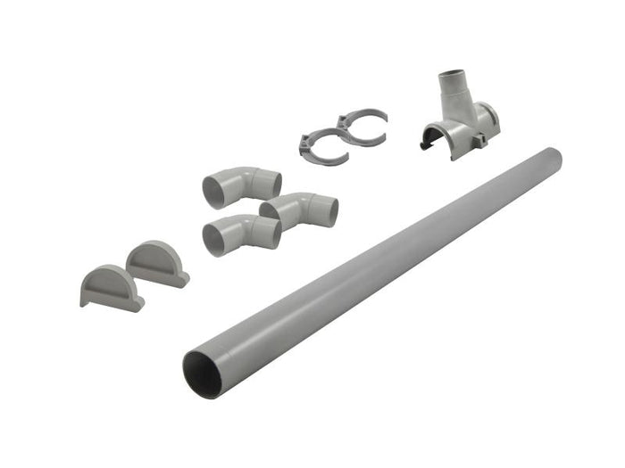 Karibu graue PVC-Dachrinne für Flachdach bis 590 cm Set Q