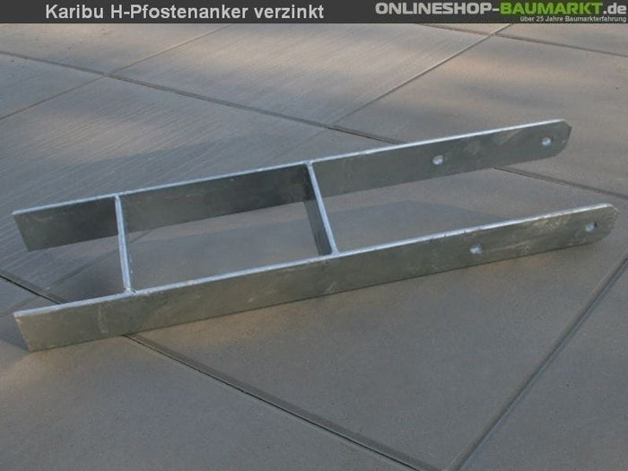 Karibu H-Pfostenanker 12 x 12 x 60 cm 3 St.