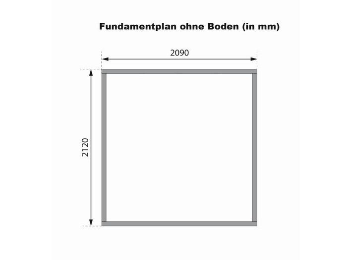 Karibu Hybrid Gartenhaus Jupiter 2 A naturbelassen/weiß