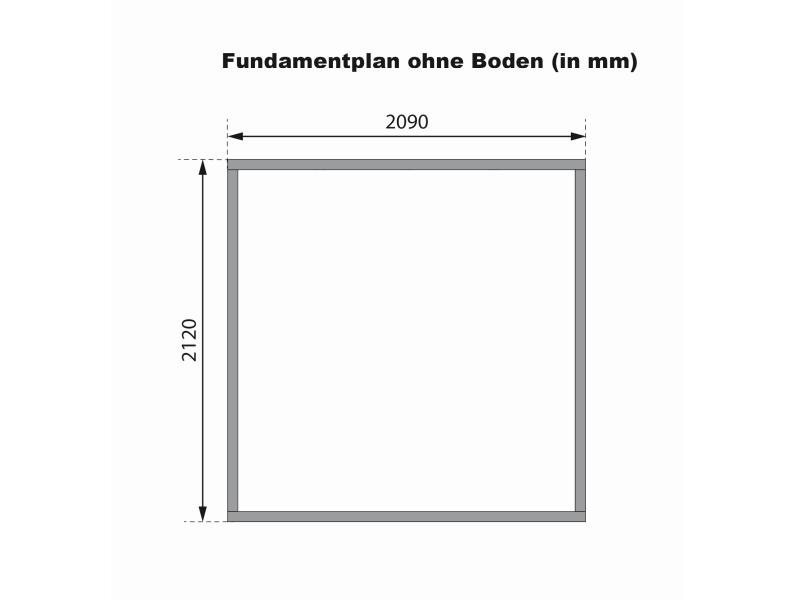 Karibu Hybrid Gartenhaus Jupiter 2 A naturbelassen/anthrazit