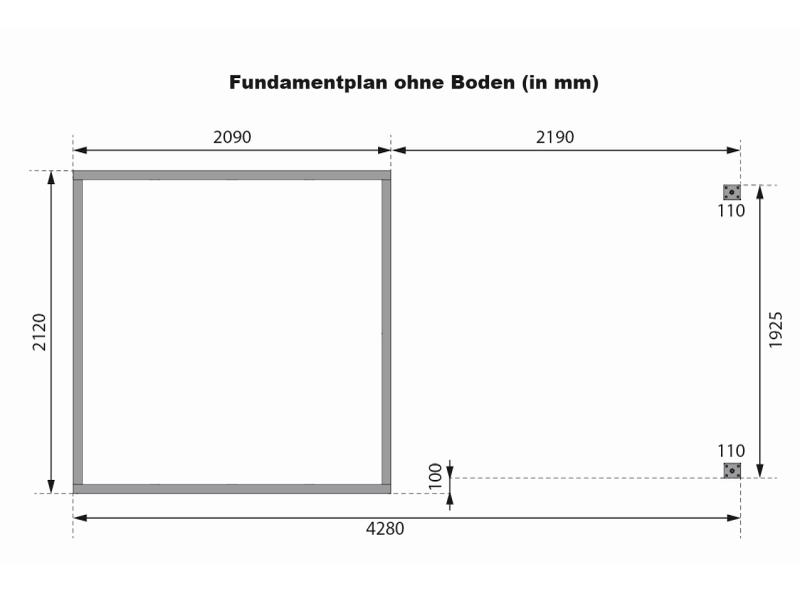 Karibu Hybrid Gartenhaus Jupiter 2 B terragrau/graualuminium, inkl. 2,40 m Anbaudach