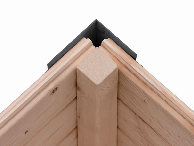 Karibu Hybrid Gartenhaus Jupiter 2 B terragrau/graualuminium, inkl. 2,40 m Anbaudach