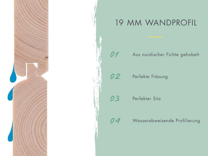 Karibu Hybrid Gartenhaus Jupiter 2 D wassergrau/graualuminium