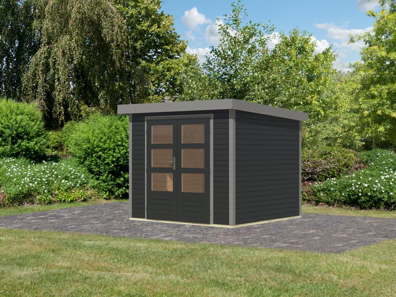 Karibu Hybrid Gartenhaus Jupiter 3 C anthrazit/graualuminium