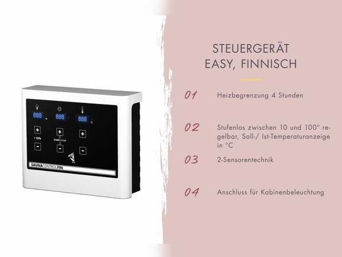 Karibu Hybrid Saunahaus Ares 2, naturbelassen/anthrazit -inkl. 9 kW Ofen ext. Steuerung-