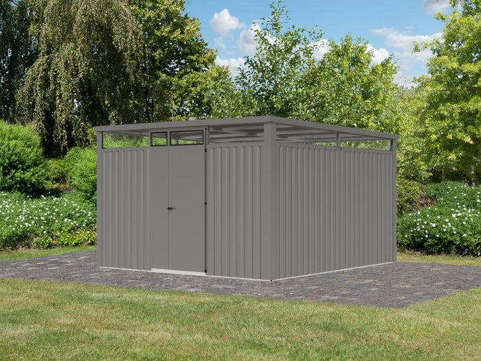 Karibu Metallgerätehaus Osten 3,5 graualuminium