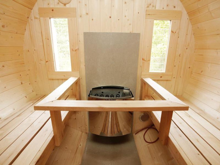 Karibu Multifunktions-Sauna Asta mit 9 kW Bioofen und Infrarotstrahler