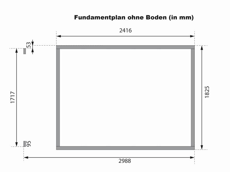 Karibu Multifunktionshaus Pultdach mit Schrank und Anbaudach 19 mm