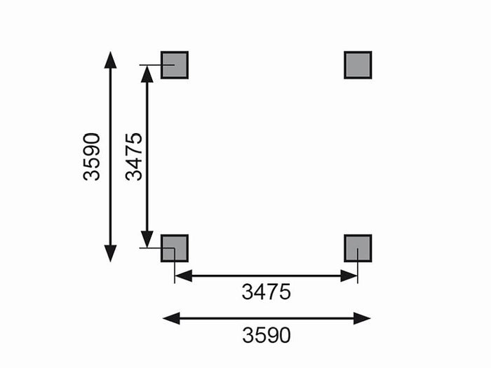 Karibu Pavillon-Carport Kirn 1 kdi