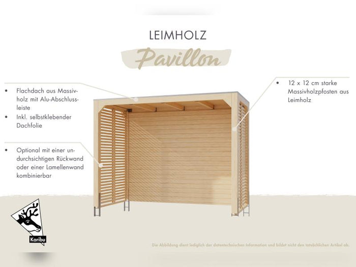 Karibu Pavillon Cubus halb, natur