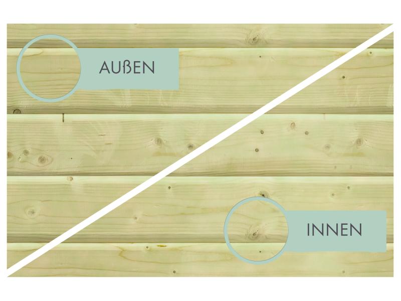 Karibu Pool Modell 1 Variante B, mit Terrasse im Set inkl. Filteranlage und Skimmer