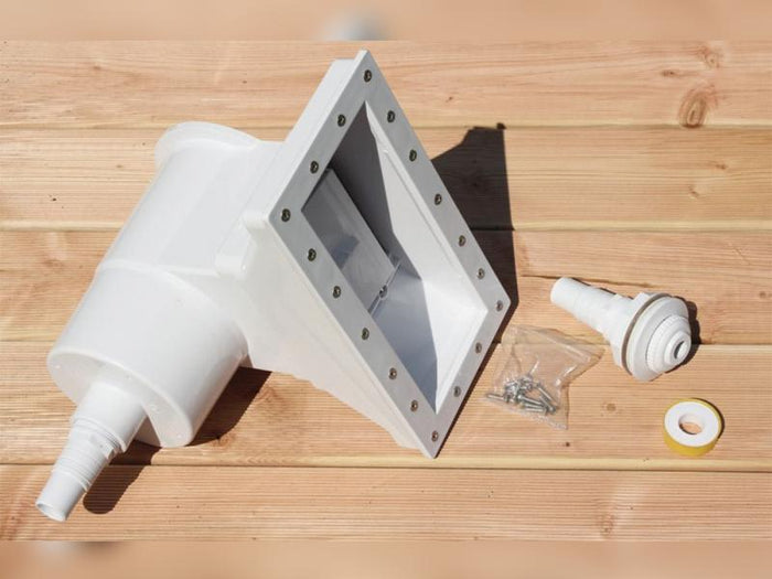 Karibu Pool Modell 1 Variante D, mit Terrasse im Set inkl. Filteranlage und Skimmer