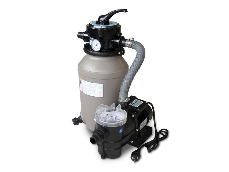 Karibu Pool Modell 2 X im Set mit Terrasse, Filteranlage und Skimmer, kdi - Folie Blau