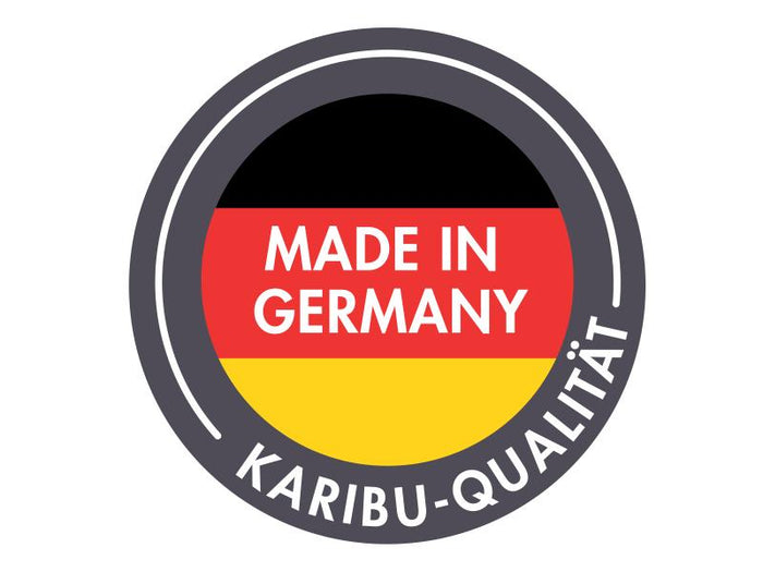 Karibu Pool Modell 4 X im Set mit Terrasse, Filteranlage groß und Skimmer, kdi - Folie Blau