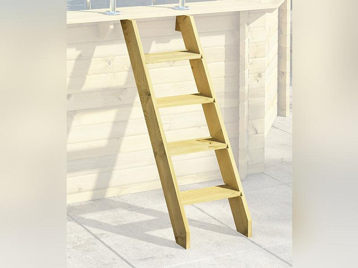 Karibu Pool Modell 4 X im Set mit Terrasse, Filteranlage groß und Skimmer, kdi - Folie Blau