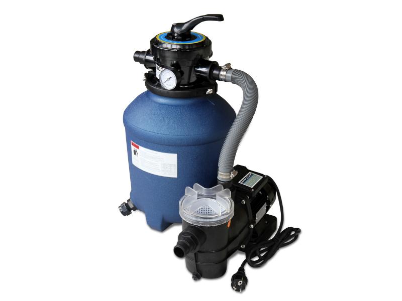 Karibu Pool Modell 4 X im Set mit Terrasse, Filteranlage groß und Skimmer, kdi - Folie Blau