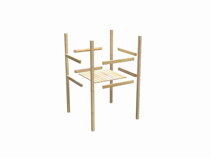 Karibu Ritterburg Löwenherz + Doppelschaukelanbau Klettergerüst + Kletterwand