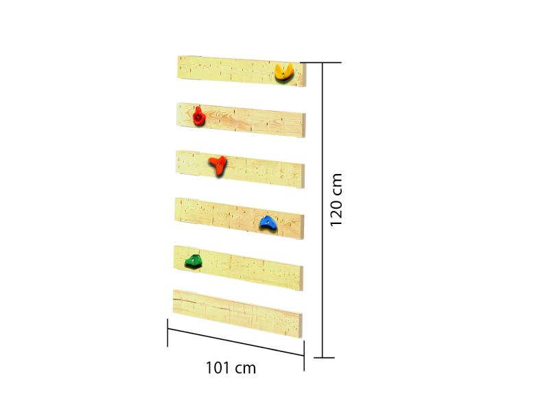 Karibu Ritterburg Löwenherz + Rutsche + Doppelschaukel + Anbauplattform + Kletterwand