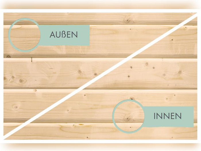 Karibu Sandkasten Max inkl. Dach und Matschküche, naturbelassen