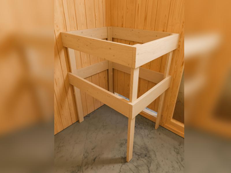 Karibu Sauna Adelina inkl. 9 kW Ofen integr. Steuerung mit klassischer Saunatür -ohne Dachkranz-