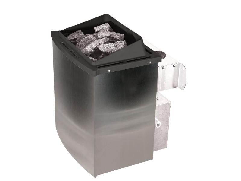 Karibu Sauna Antonia inkl. 9 kW Ofen integr. Steuerung mit klassischer Saunatür -ohne Dachkranz-