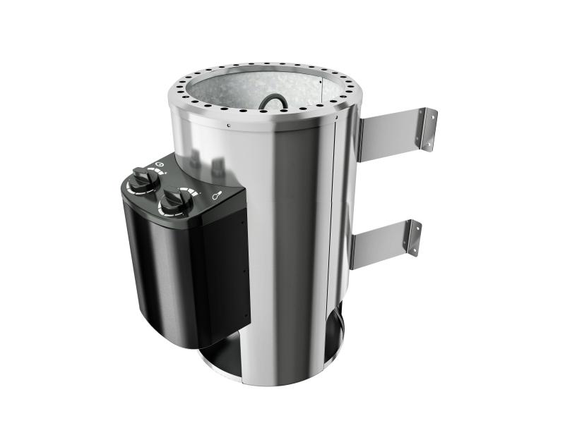 Karibu Sauna Avari 1 inkl. 3,6 kW Ofen intgr. Steuerung - ohne Dachkranz