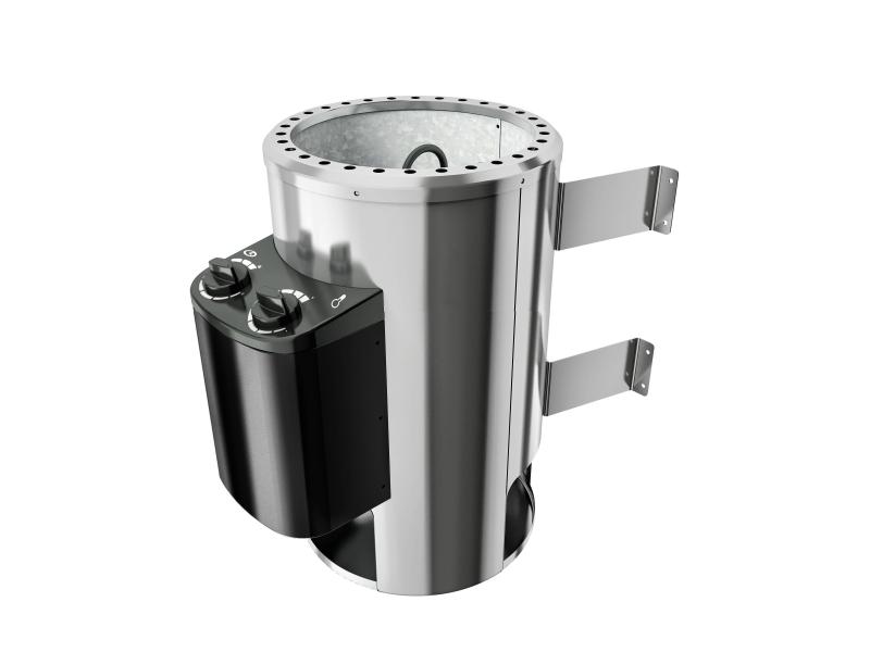 Karibu Sauna Avari 2 inkl. 3,6 kW Ofen intgr. Steuerung - ohne Dachkranz