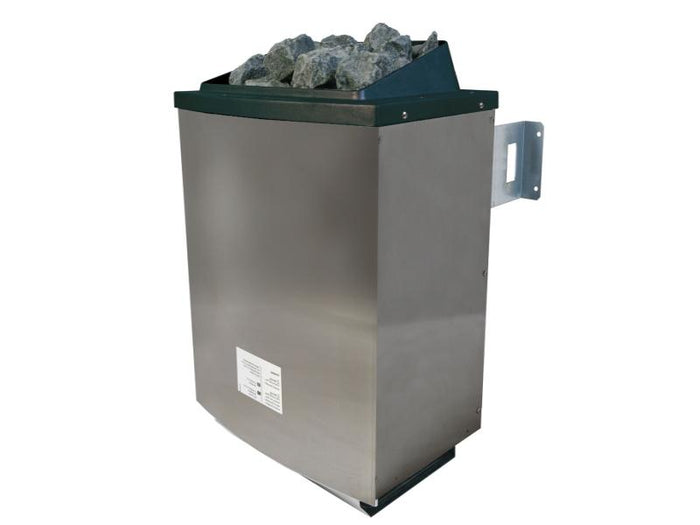 Karibu Sauna Bodin inkl. 9 kW Ofen + externer Steuerung - ohne Dachkranz -mit Energiespartür