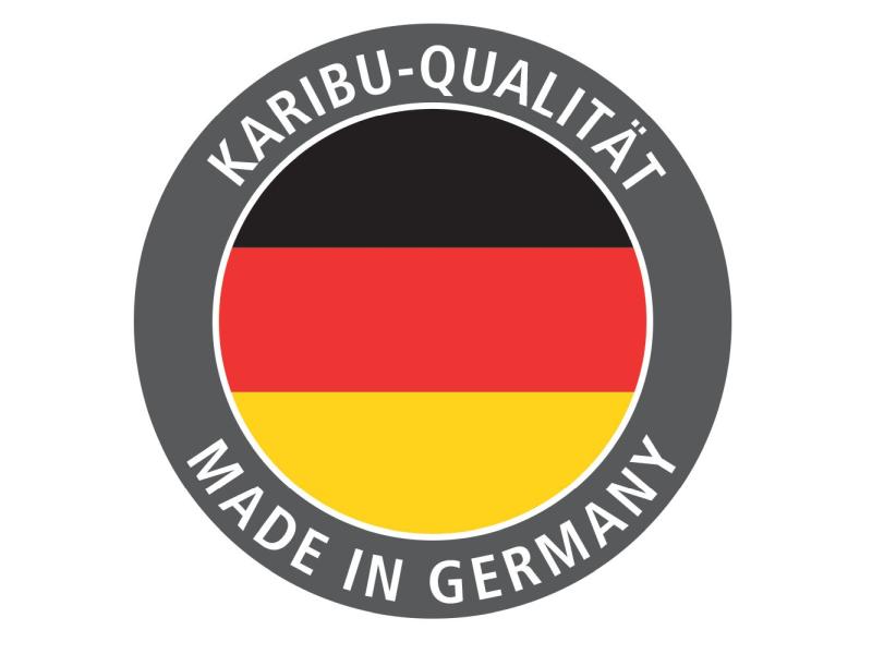 Karibu Sauna Bodin inkl. 9 kW Ofen ext. Steuerung,mit moderner Saunatür -ohne Dachkranz-