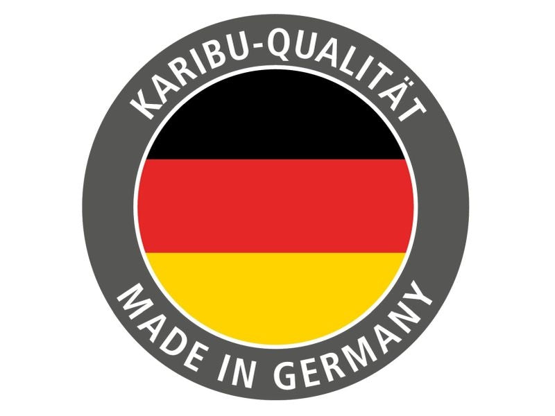 Karibu Sauna Carin inkl. 9 kW Ofen ext. Steuerung mit Klarglas Ganzglastür - ohne Dachkranz -