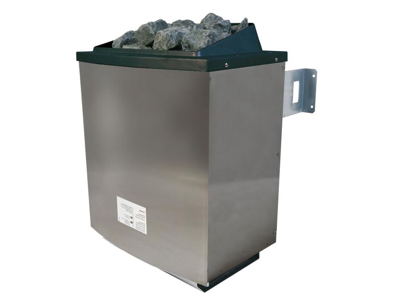 Karibu Sauna Faurin inkl. 9 kW Ofen ext. Steuerung mit klassischer Saunatür -ohne Dachkranz-