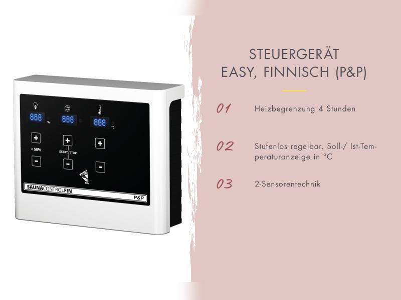 Karibu Sauna Irava 2 inkl. 3,6 kW Ofen ext. Steuerung