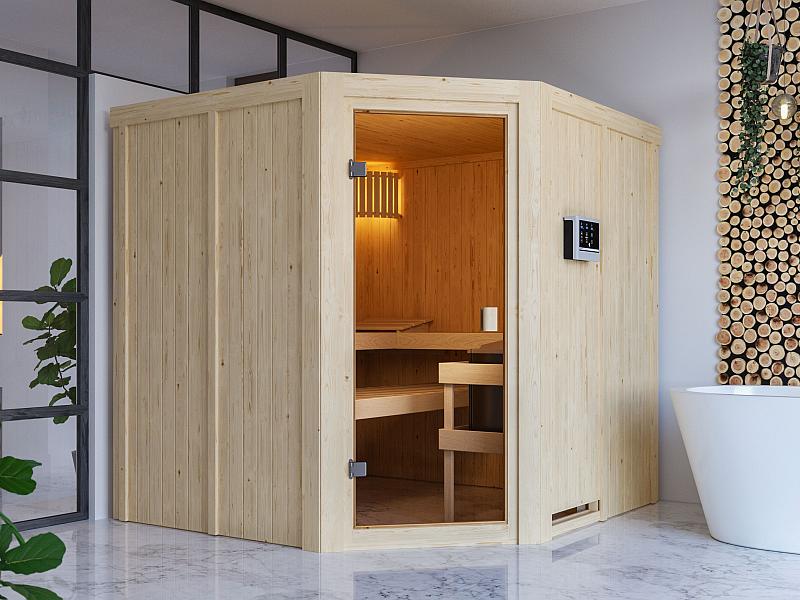 Karibu Sauna Kotka 68 mm inkl. 9 kW Ofen externe Steuerung