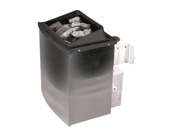 Karibu Sauna Larin inkl. 9 kW Ofen mit integr. Steuerung, ohne Dachkranz, mit energiesparender Sauna