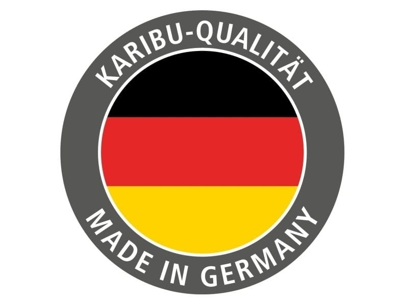 Karibu Sauna Mia inkl. 9 kW Bioofen ext. Steuerung, mit energiesparender Saunatür -ohne Dachkranz-