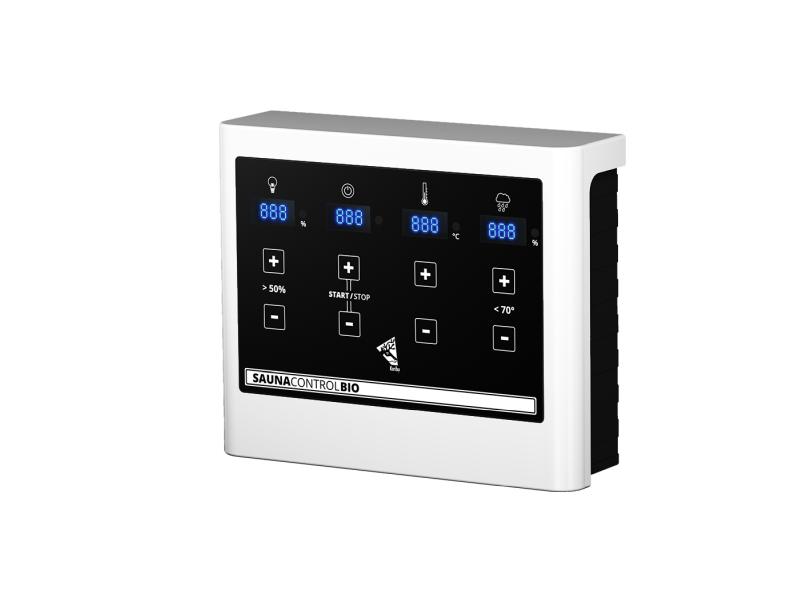 Karibu Sauna Mia inkl. 9 kW Bioofen ext. Steuerung, mit moderner Saunatür -ohne Dachkranz-