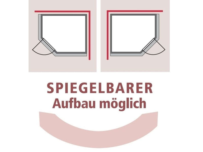 Karibu Sauna Mia inkl. 9 kW Ofen ext. Steuerung, mit energiesparender Saunatür -mit Dachkranz-