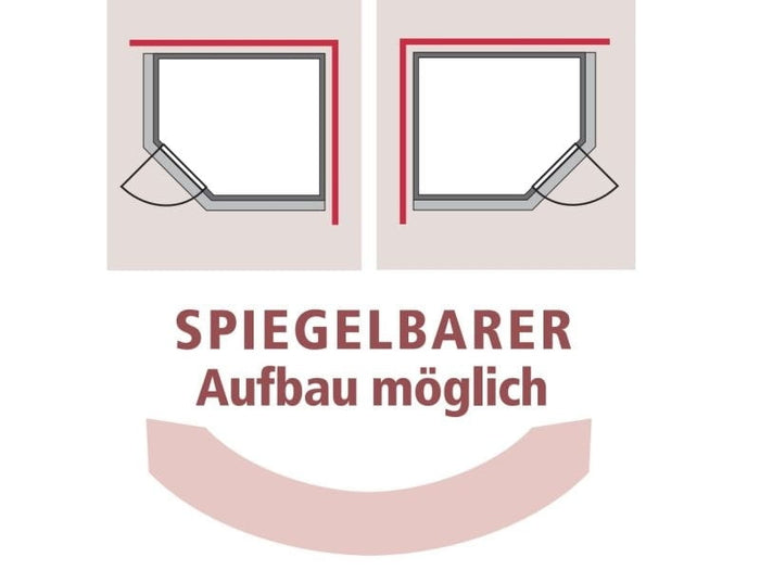 Karibu Sauna Mia inkl. 9 kW Ofen integr. Strg mit energiesparender Saunatür -mit Dachkranz-