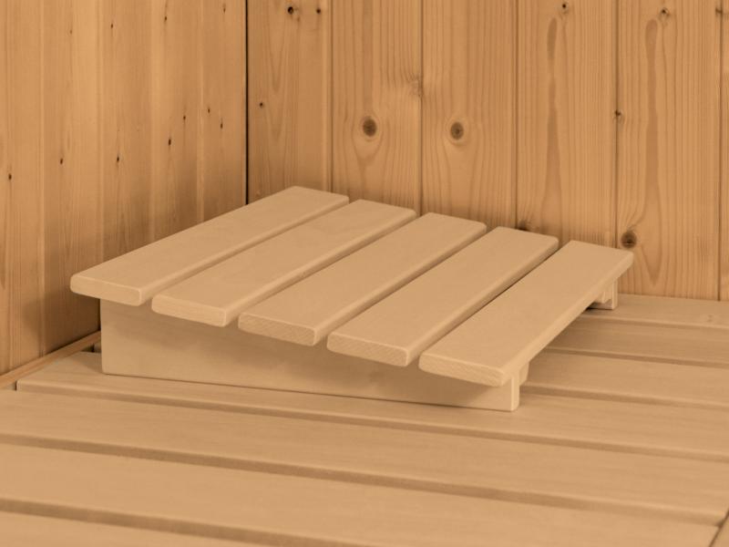 Karibu Sauna Siirin inkl. 9 kW Ofen ext. Steuerung, mit energiesparender Saunatür -ohne Dachkranz-