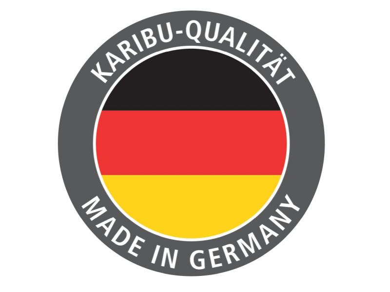 Karibu Sauna Siirin inkl. 9 kW Ofen integ. Steuerung, mit energiesparender Saunatür -ohne Dachkranz-